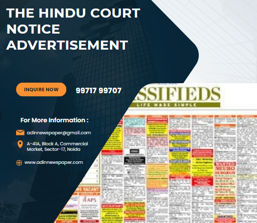 The HIndu Court Notice Ads